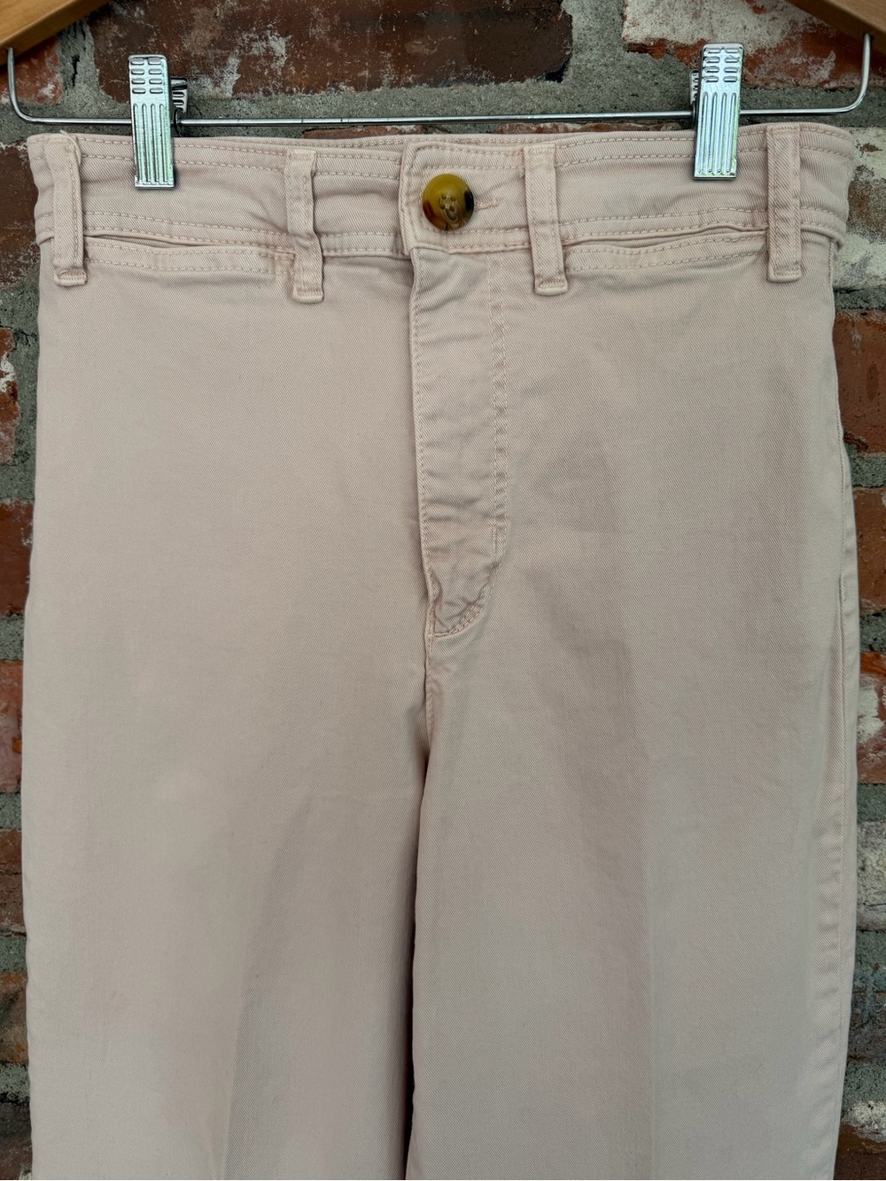 Marine Layer Bridget Wide Leg Crop Pants‎ Peach Whip Size 4 - Picture 3 of 9